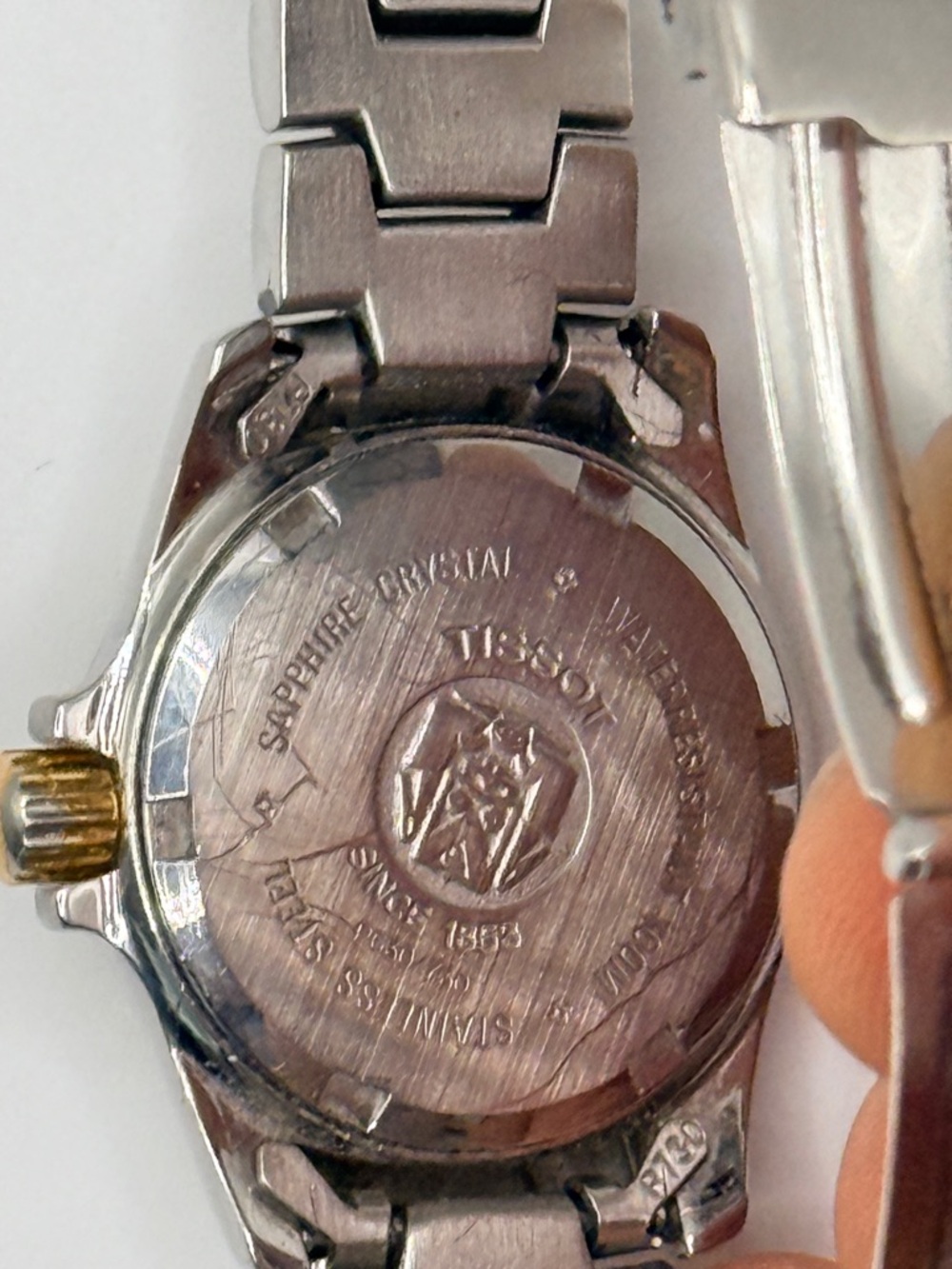 Vintage Tissot PR100 Swiss Two Tone Watch Roman Numeral Dial - Picture 7 of 7